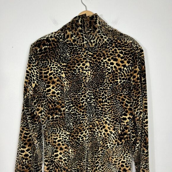 First Lady Jackie And Julian Maxi Dress 2XL Cheetah Mock Neck Mermaid 60s 70s - Picture 8 of 16